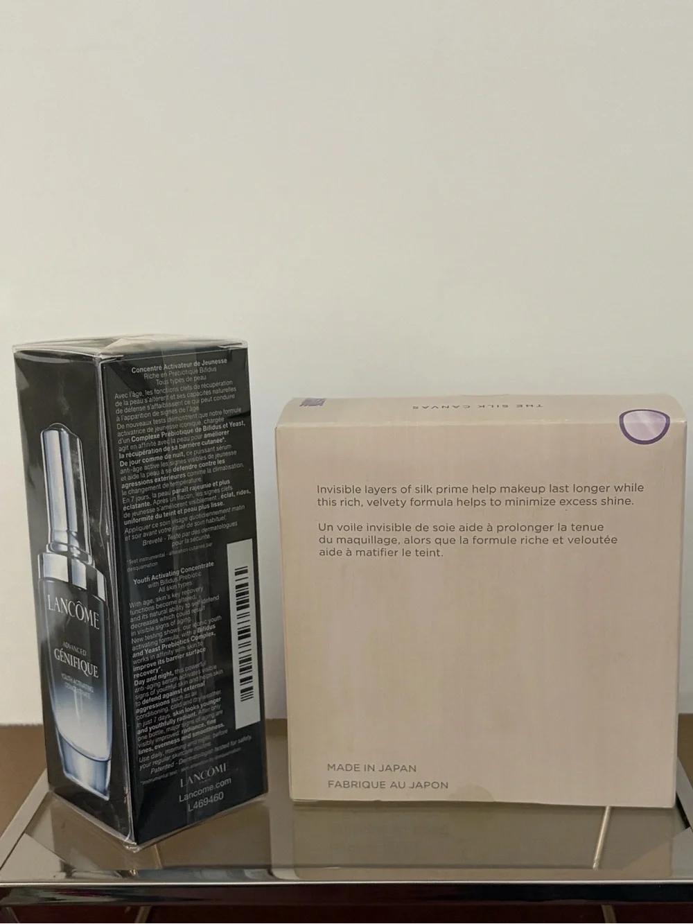 Lancôme Génifique Serum & Tatcha Silk Canvas Primer Bundle New
